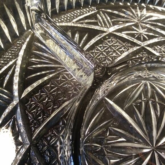 Libbey Serving Platter 9in Round 5 Part Divided Relish Dish in Clarion - Picture 4 of 12